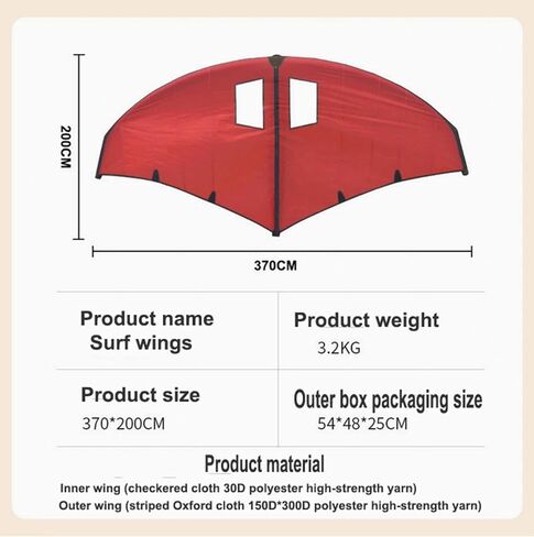 Windsurfing Inflatable Wing,Wind Wingfoil and Hydrofoil Board, Handheld Surf Sail, with Window, for Water Sports, Kiteboarding, Surfing in Kuwait