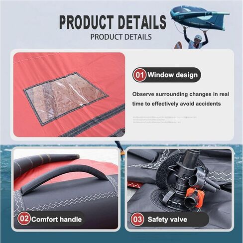 Inflatable Surfboard for Windsurfing and Wing Surfing, Portable Sail for Water and Snow Ski Surfing in Kuwait