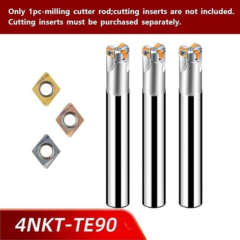 Milling Cutter Bar TE90 Fast-Feed Milling Cutter Tool Holder for Roughing 4NKT060308 Milling Head(TE90-17 2TC16-120L) in Saudi Arabia