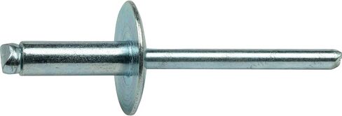 مسامير تثبيت ذات شفة كبيرة من Fastenere - 1/4 بوصة × 1/4 بوصة (25 قطعة) شديدة التحمل، نهاية مفتوحة، زنك فولاذي، مقاومة للتآكل، قوة شد عالية وقص، 8-4 فجوة .126 بوصة - .250 بوصة in Saudi Arabia