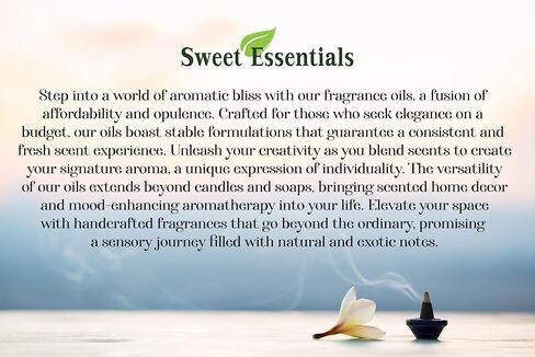 Marshmallow, 10ml (0.35fl oz) Premium Fragrance Oil, Aromatherapy, Diffuser, Crafts, Soap, Home Scents, Bath & Body, DIY Parfum and Much More. Versatile & Long-Lasting by Sweet Essentials in Saudi Arabia