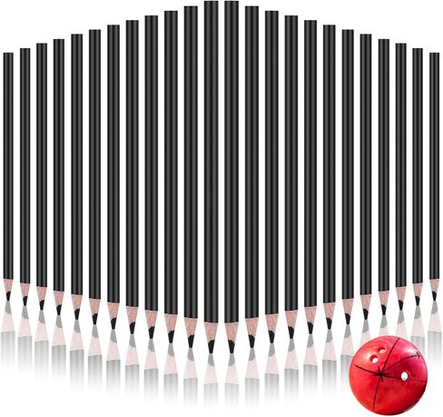 24 PCS صفراء قلم رصاص علامات قلم رصاص قلم رصاص شمع قلم رصاص قلم رصاص خشبي أقلام لتلوين البولينج على سطح الكرة الرسم الرسم لحام العلامات. in Kuwait