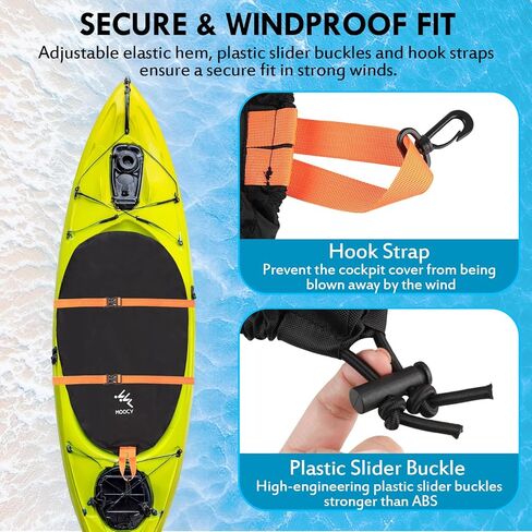 2 Pack Universal Blocking Kayak Cockpit Cover, Adjustable Waterproof Seal Cockpit Protector for Pelican, Wilderness System, Old Town, Sun Dolphin Sit, 4 Sizes in Kuwait