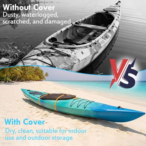 2 Pack Universal Blocking Kayak Cockpit Cover, Adjustable Waterproof Seal Cockpit Protector for Pelican, Wilderness System, Old Town, Sun Dolphin Sit, 4 Sizes in Kuwait