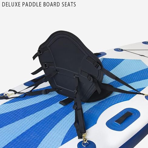 مقعد كاياك عالمي مع دعم عالي للظهر - مقعد زورق مبطن مع أشرطة قابلة للتعديل وحقيبة تخزين قابلة للفصل، ومسند ظهر مريح لصيد الأسماك والقوارب وألواح التجديف وزوارق الكاياك وSUPS in Kuwait