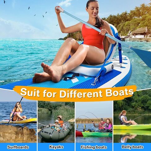 Inflatable Kayak Seat with Back Support, Universal Sturdy Paddle Board Seats for Sit on Top, Adjustable Blow Up Seat with Inflate Nozzle for Kayaking Canoeing Rafting in Kuwait