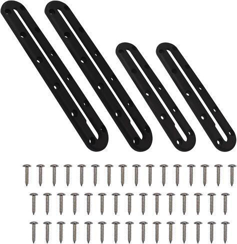 Kayak Track Mount 4 Pack — Dual-Length Set (2 x 9 10-Hole + 2 x 10.5 12-Hole) Low-Profile Kayak Rail Tracks for Rod Holders, Paddle Holders, Cup Holders, Cleats, Transducers in Kuwait