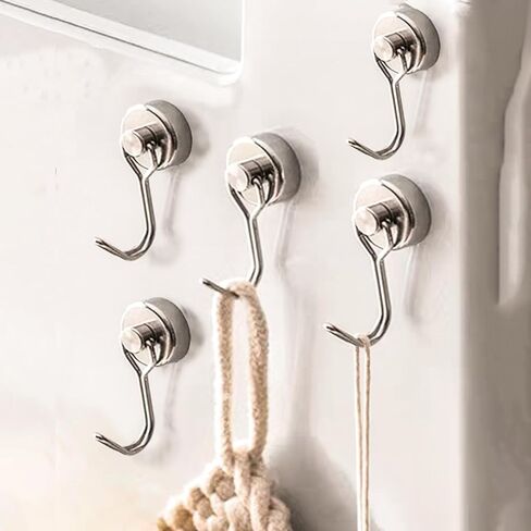 5 PCS 180° Rotating Hooks, 30lbs Heavy-Duty Hooks, for Hanging/Cruise Cabins, Silver in Saudi Arabia