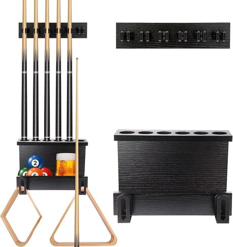 حامل عصا حمام السباحة على الحائط، 8 قطع من عصا حمام السباحة، ملحقات طاولة حمام السباحة، مجموعة عصا حمام السباحة من الخشب الصلب، منظم معدات ملحقات طاولة حمام السباحة in Kuwait