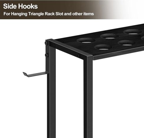 smusei Pool Stick Holder Pool Cue Holder Wood Pool Cue Stick Rack Floor Stand Cue Stick Holder For Billiard Room Game Room Club Pool Table Accessories Holds 10 Cues, Black in Saudi Arabia