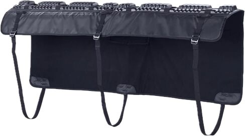 EVOC Black M/L Tailgate Pad - E-Bike Compatible Bicycle Transport Cover with Six-Bike Capacity, Enhanced Frame & Fork Protection, Foldable Rearview Camera Flap, Flexible Straps, and Ultra-Padded Desig in Saudi Arabia