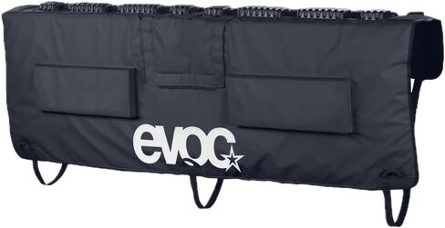 EVOC Black M/L Tailgate Pad - E-Bike Compatible Bicycle Transport Cover with Six-Bike Capacity, Enhanced Frame & Fork Protection, Foldable Rearview Camera Flap, Flexible Straps, and Ultra-Padded Desig in Saudi Arabia