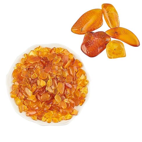 Natural Baltic Amber Stone Therapeutic Grade Crystal Slice Multifunctional Healing Stone for Healing, Fish Tank Decoration, Yoga, Meditation, Crafts, Healing Pillow Filling in Kuwait