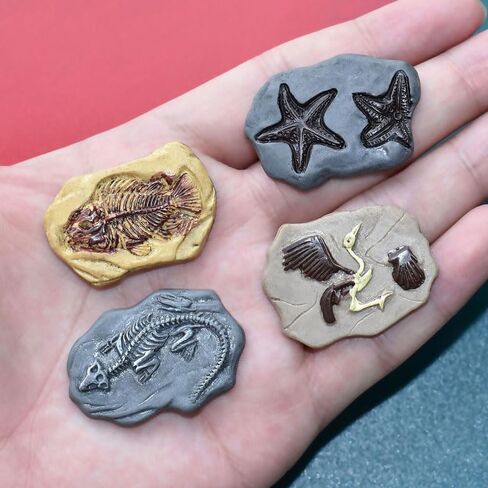 Acxico 20-Piece DIY Mini Resin Fossil Model Ornaments, Small Statue Ornaments & Jewelry Accessories for DIY Crafts, Decorative Displays, Holiday Decorations & Birthday Accents in Saudi Arabia