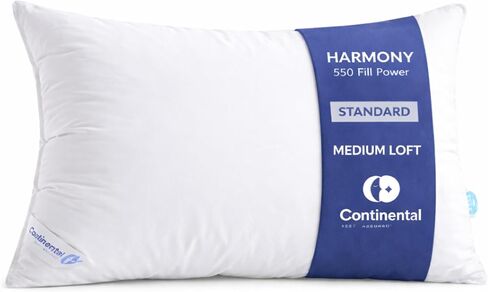 Continental Bedding 550 Goose Down Sleeping Bed Pillow, King (Pack of 1), White in Kuwait