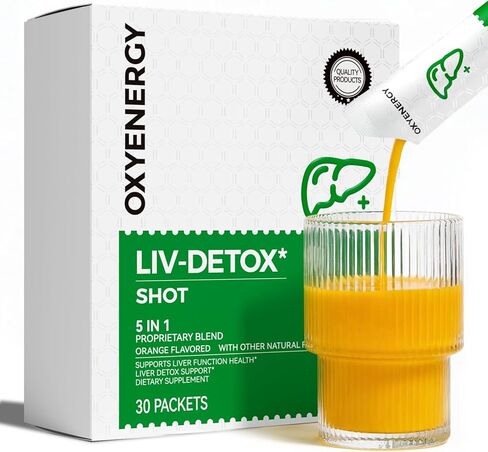 OxyEnergy تطهير الكبد وإصلاح السموم، مكمل عضوي للتخلص من سموم الكبد مع الكركم والهندباء والبوريريا، يدعم صحة الكبد والهضم، غير معدل وراثيًا، نباتي، خالي من الغلوتين، 30 عبوة in Kuwait