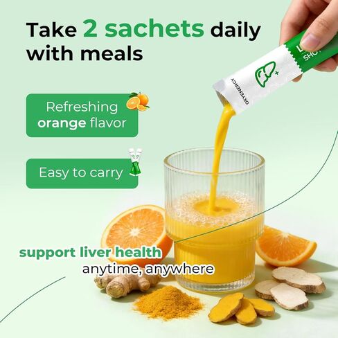 OxyEnergy تطهير الكبد وإصلاح السموم، مكمل عضوي للتخلص من سموم الكبد مع الكركم والهندباء والبوريريا، يدعم صحة الكبد والهضم، غير معدل وراثيًا، نباتي، خالي من الغلوتين، 30 عبوة in Kuwait