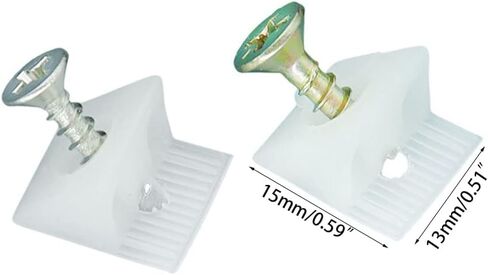 50 Pcs Furniture Mending Wedges Drawer Bottom Sagging Repair Fix Corner Bracket with Self-Tapping Screws in Kuwait