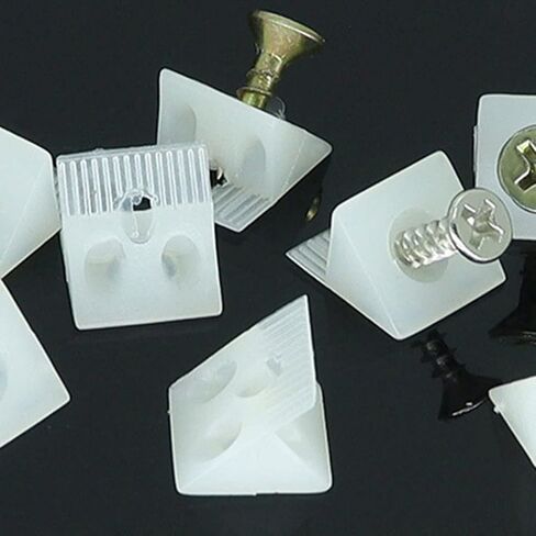 50 Pcs Furniture Mending Wedges Drawer Bottom Sagging Repair Fix Corner Bracket with Self-Tapping Screws in Kuwait