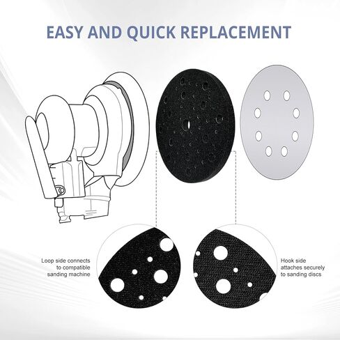 وسادات واجهة الصنفرة المدارية مقاس 6 بوصات مكونة من 5 قطع، ووسادات عازلة لواجهة الخطاف والحلقة مكونة من 53 فتحة، وسادات سنفرة رغوية ناعمة لآلة الصنفرة المدارية in Kuwait