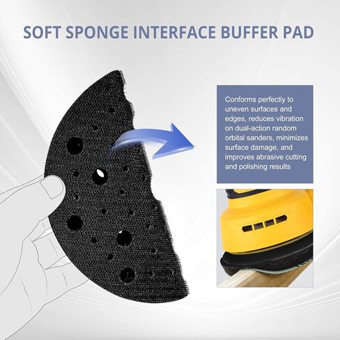 وسادات واجهة الصنفرة المدارية مقاس 6 بوصات مكونة من 5 قطع، ووسادات عازلة لواجهة الخطاف والحلقة مكونة من 53 فتحة، وسادات سنفرة رغوية ناعمة لآلة الصنفرة المدارية in Kuwait