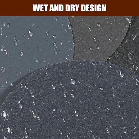 أقراص سنفرة رطبة وجافة مقاس 5 بوصات، 54 قطعة أقراص سنفرة زاوية مقاس 5 بوصة بخطاف وحلقة دعم مع 5/8-11 خيط لتلميع الخشب المعدني (220-5000 حبيبة) in Kuwait