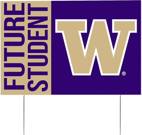 Desert Cactus University of Washington Huskies 12x18" New Student Celebration Yard Sign Outdoor Lawn Display with Stakes (Grad Sign 4) in Saudi Arabia
