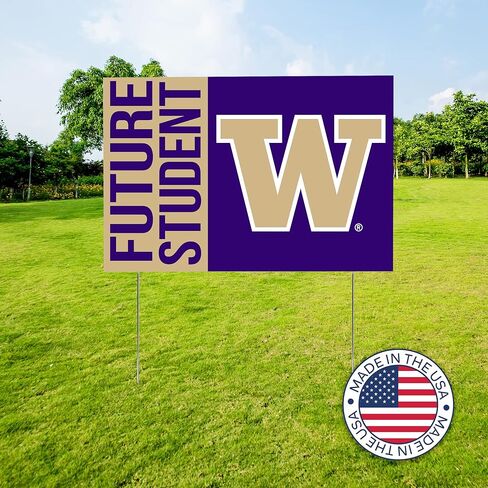 Desert Cactus University of Washington Huskies 12x18" New Student Celebration Yard Sign Outdoor Lawn Display with Stakes (Grad Sign 4) in Saudi Arabia