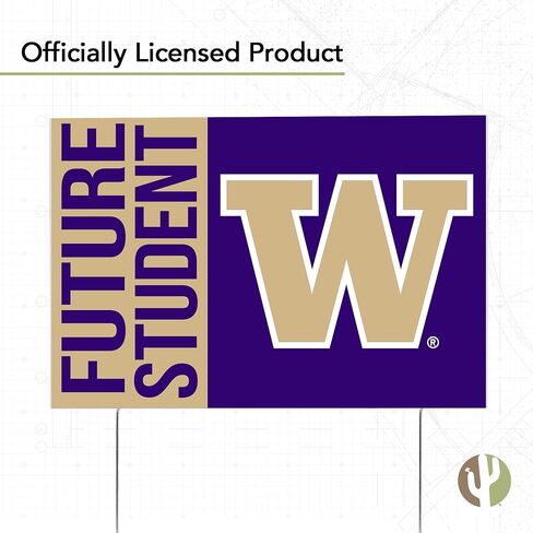 Desert Cactus University of Washington Huskies 12x18" New Student Celebration Yard Sign Outdoor Lawn Display with Stakes (Grad Sign 4) in Saudi Arabia