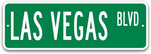 Brimar - 24 x 6" - Las Vegas Boulevard Replica Street Sign - .063″ White Rust-Free Aluminum - Iconic Design - Easy Installation in Kuwait