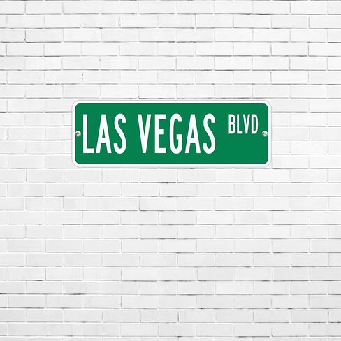 Brimar - 24 x 6" - Las Vegas Boulevard Replica Street Sign - .063″ White Rust-Free Aluminum - Iconic Design - Easy Installation in Kuwait