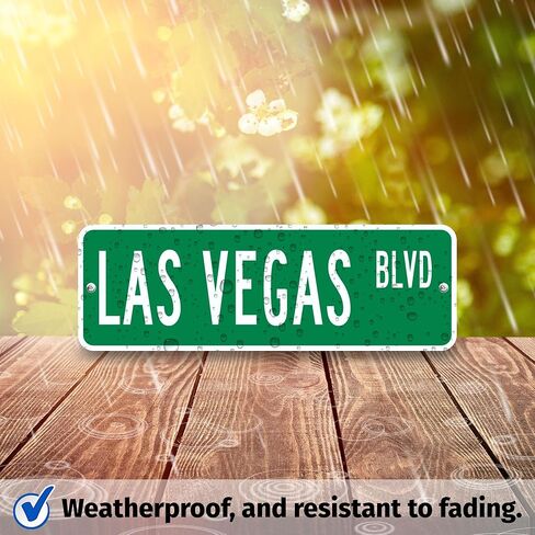 Brimar - 24 x 6" - Las Vegas Boulevard Replica Street Sign - .063″ White Rust-Free Aluminum - Iconic Design - Easy Installation in Kuwait