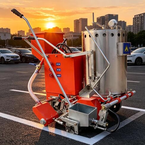 Thermoplastic Marking Machine High Efficiency Road Striper with Large Capacity Hopper for Large Scale Highway Renovation and Commercial Parking Lot Projects in Saudi Arabia