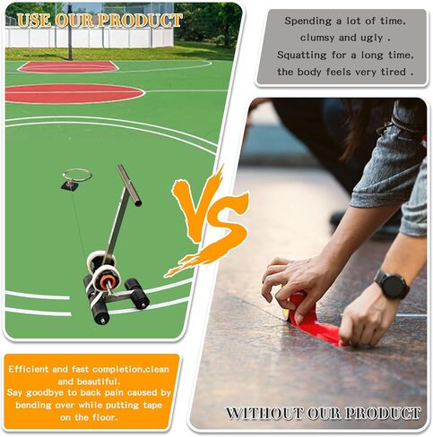 آلة شريط خط المحكمة آلة وضع علامات على الأرضية آلة خط ملعب كرة السلة آلة شريط شريط المحكمة للبلاط والخرسانة والأسفلت أو الممر يمكنك رسم الخطوط والدوائر التي تريدها in Kuwait