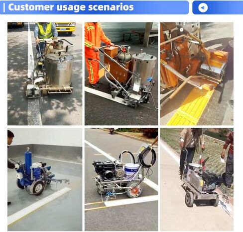 Portable Cold Paint Line Marking Machine Lightweight Walk Behind Road Striper with Adjustable Line Width for Rural Road Community Street and Small Construction Projects in Saudi Arabia