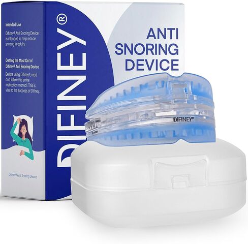 جهاز مضاد للشخير: محلول للشخير مرخص من إدارة الغذاء والدواء الأمريكية - واقي فم قابل للتعديل لسدادة الشخير للرجال والنساء - قطعة فم مضادة للشخير لتحسين النوم - استخدام ليلي قابل لإعادة الاستخدام in Kuwait