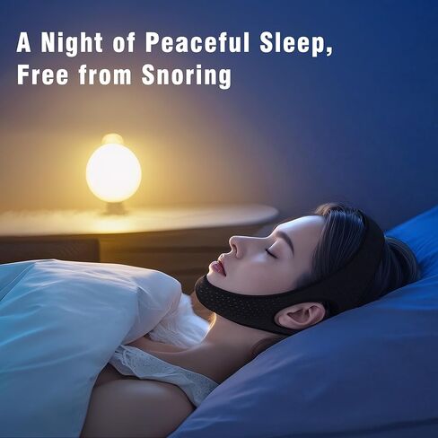 حزام الذقن للنوم، أجهزة فعالة لمكافحة الشخير، حزام الفك لتدفق الهواء لتوقف التنفس أثناء النوم مسامي ومريح، حزام ذقن قابل للتعديل مضاد للشخير للرجال والنساء - TGY in Kuwait