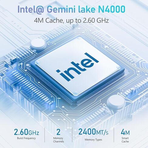 Touch Mini PC KN1 with Built-in Touchpad, N4000 8GB LPDDR4 RAM, 128GB eMMC, 4K Dual Display Desktop Computer for Home Office, BT 5.0/ WiFi 5/USB 3.0 in Kuwait