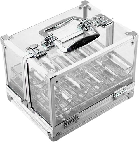 علبة رقائق الأكريليك حاملة الرقائق تحمل 600 شريحة مقاومة للغبار فاخرة متعددة الوظائف in Kuwait