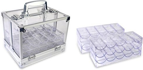 علبة رقائق الأكريليك حاملة الرقائق تحمل 600 شريحة مقاومة للغبار فاخرة متعددة الوظائف in Kuwait