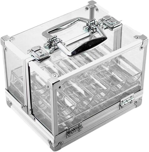 علبة رقائق الأكريليك حاملة الرقائق تحمل 600 شريحة مقاومة للغبار فاخرة متعددة الوظائف in Kuwait