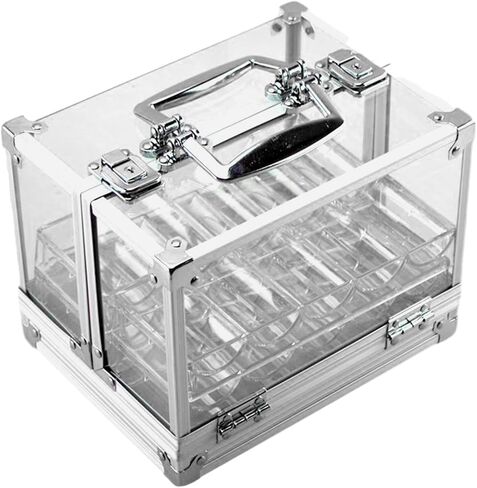 علبة رقائق الأكريليك حاملة الرقائق تحمل 600 شريحة مقاومة للغبار فاخرة متعددة الوظائف in Kuwait