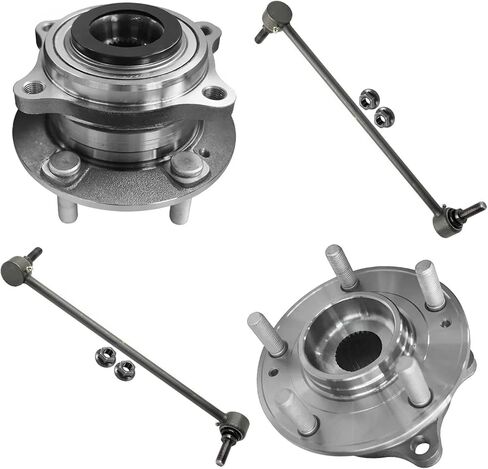 Detroit Axle - 2WD Front Enfens Supension Kit for 02-05 Dodge Ram 1500 ، 2002 2003 2004 ، 2005 ، محمل العجلات مراكز التحكم العليا في مفاصل الكرة السفلى قضبان التقييم أحذية البديل - 14 مساءً in Kuwait