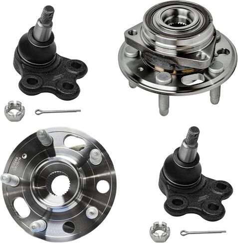 Detroit Axle - 2WD Front Enfens Supension Kit for 02-05 Dodge Ram 1500 ، 2002 2003 2004 ، 2005 ، محمل العجلات مراكز التحكم العليا في مفاصل الكرة السفلى قضبان التقييم أحذية البديل - 14 مساءً in Kuwait