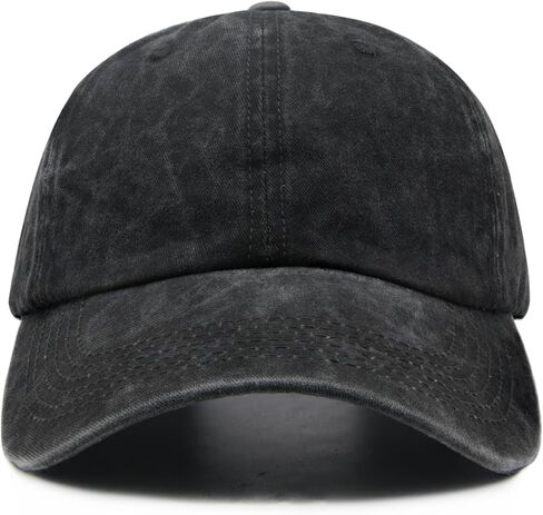 Oversized Baseball Hats for Men Big Heads, Adjustable Washed Cotton XL Plain Baseball Cap in Kuwait