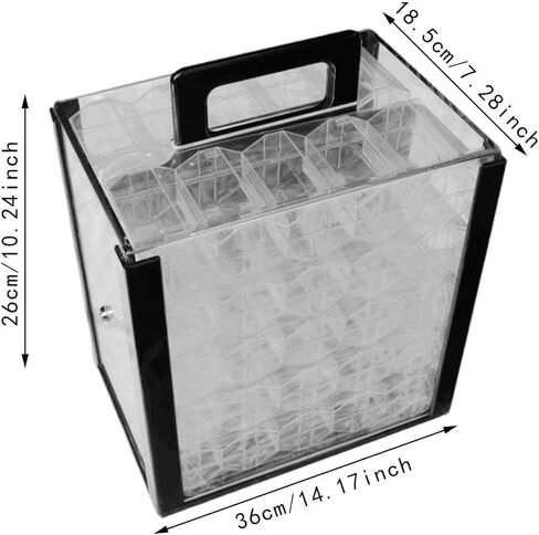 Chip Carrier Display Acrylic Chip Case for Parties Gaming Accessories Family in Kuwait