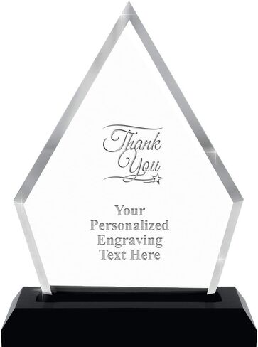 Crown Awards Corporate Award, 5.5" H Pyramid Skyline Recognition Acrylic Trophy Includes Free Personalized Engraving Text Prime in Saudi Arabia