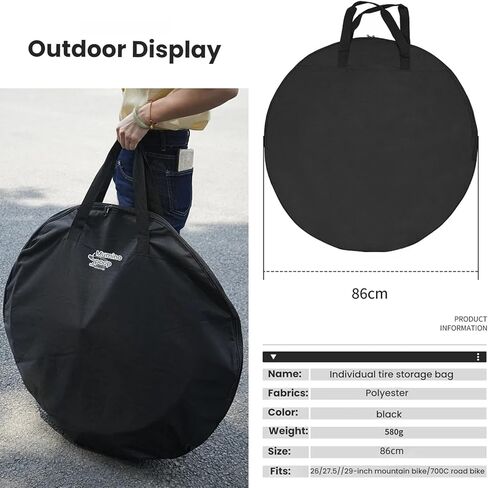 Bike Wheel Carrying Bag for 26/27/29 Inch MTB Mountain Bike And 700C Road Bikes Single Wheel Storage PVC Waterproof Bike Wheels Travel Case Bag in Saudi Arabia