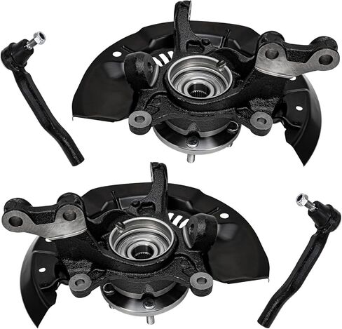 Detroit Axle - Pront 2PC Dekincing Touring Behingles for 06-11 Hyundai Accent ، 2 Touring Bnackles & Wheel Bearing Hubs Assembly 2006 2007 2008 2010 2011 2011 in Kuwait
