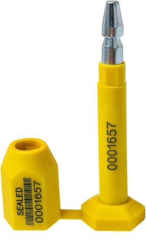 Kable Kontrol High Security Bolt Seals 10 Pcs, ISO 17712:2023(E) & C-TPAT Certified Heavy Duty Zip Ties UV Resistant Serialized Seal Ideal for Truck Seals, Trailers, Cargo Containers, Railway - Yellow in Saudi Arabia